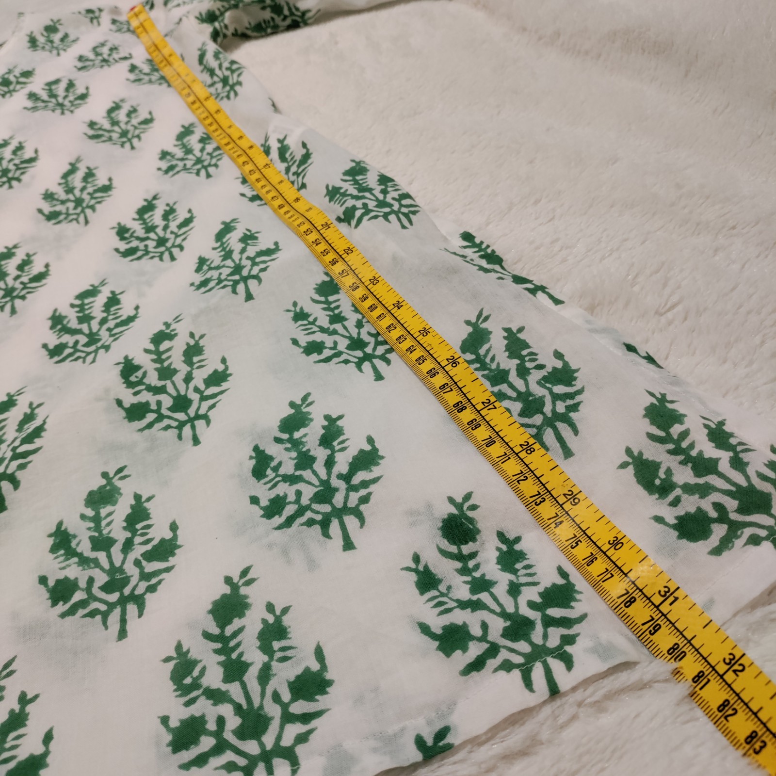 Kurti Top Handmade Women’s Size M/L Block Print Cotton Made in India