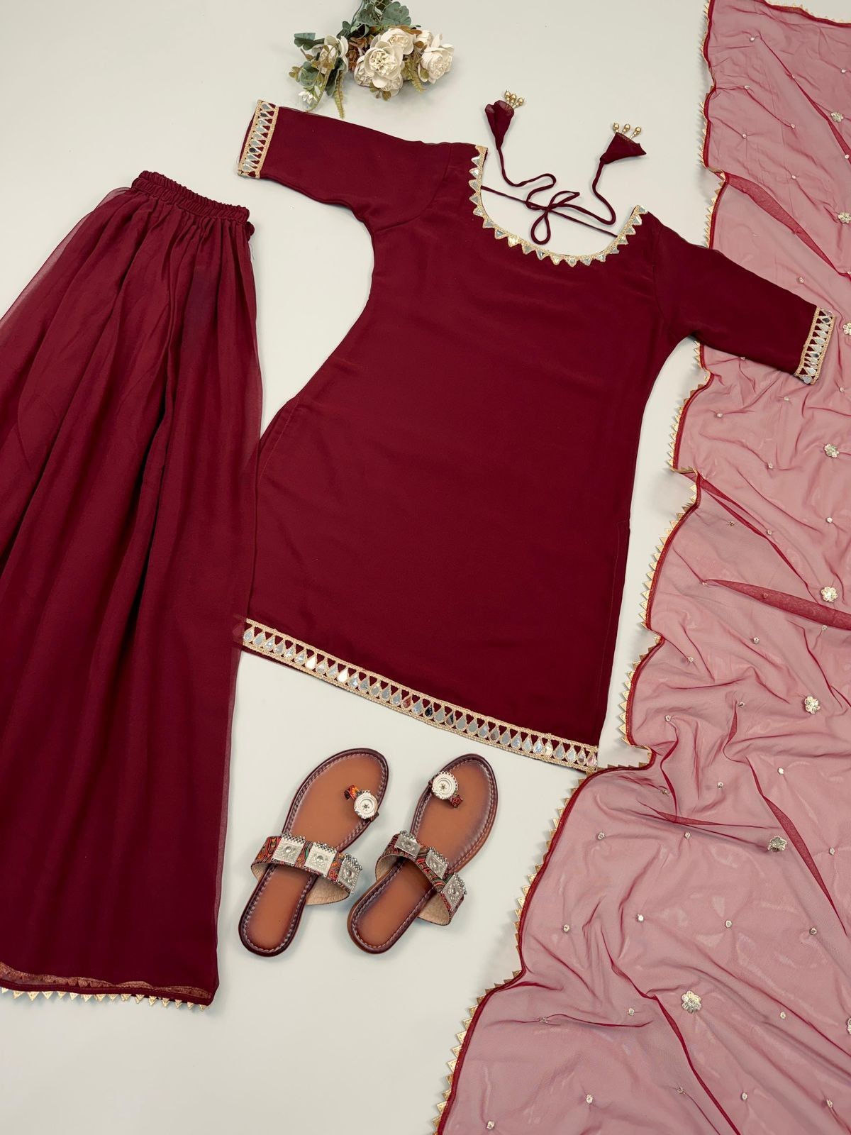 Designer Indian Pakistani top plazzo Bollywood Dress Party Wear Suit wedding