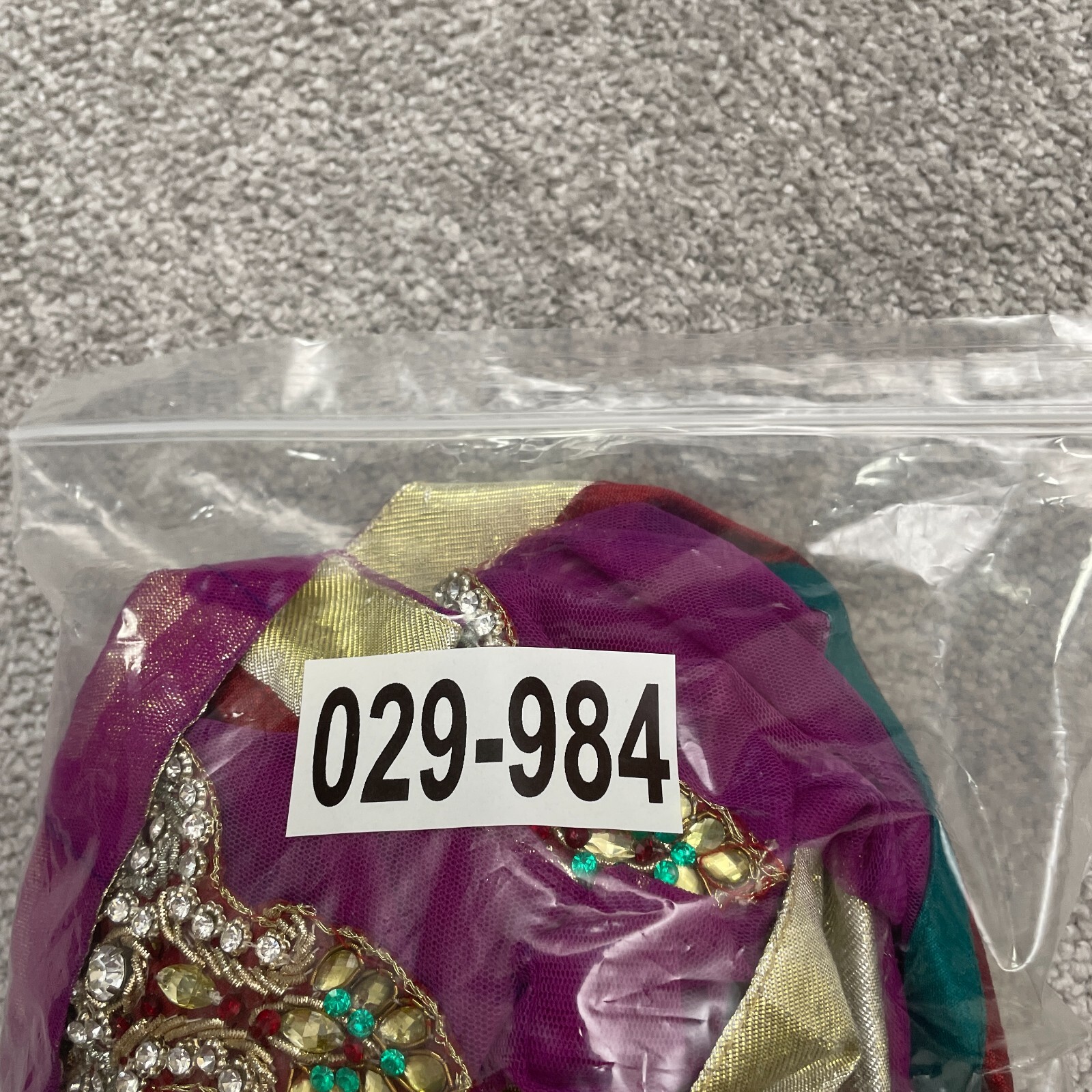 Unbranded Rhinestones Indian Dress Womens 36 Purple Short Sleeve Salwar Kameez