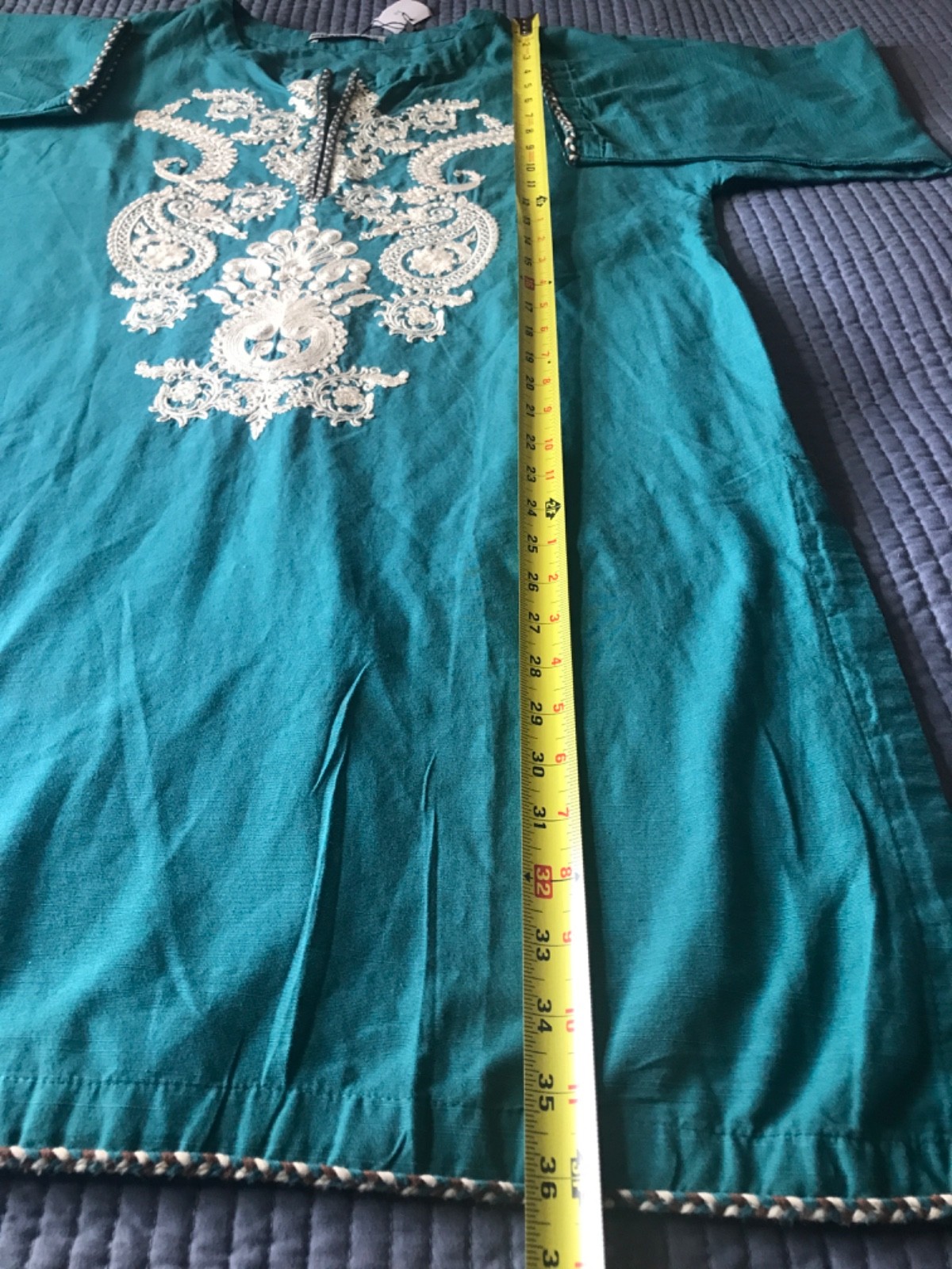 NWT KHAADI Size 14 Drop Shoulder Embroider Khaddar Kurti Fall/Winter Pakistan