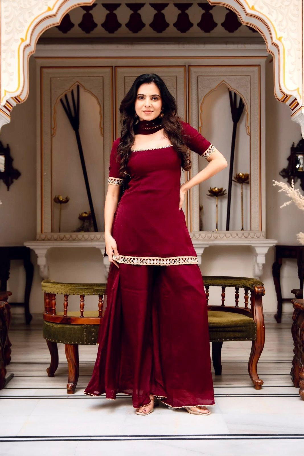 Designer Indian Pakistani top plazzo Bollywood Dress Party Wear Suit wedding