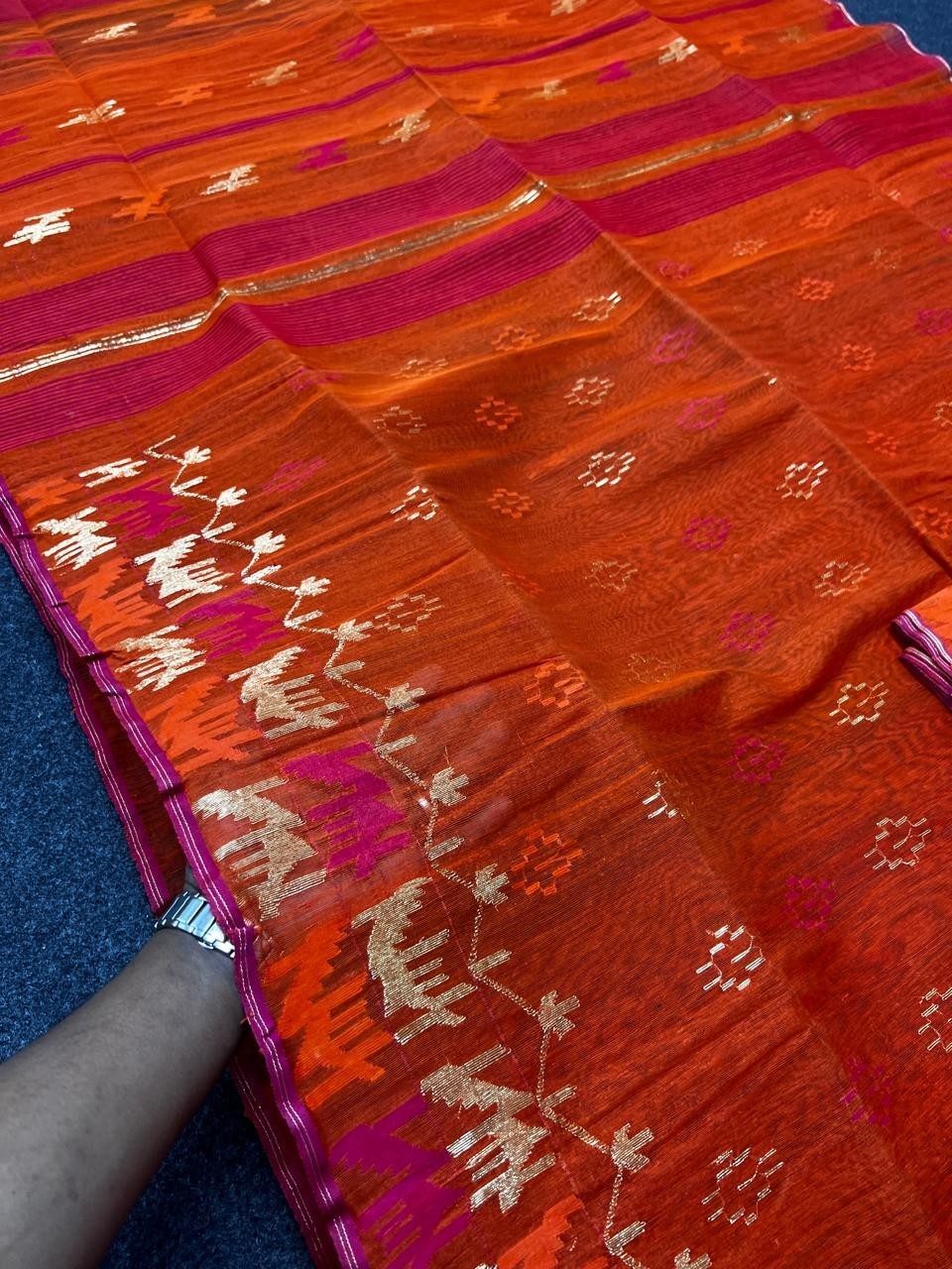 Exclusive Dhakai Handloom Jamdani Luxury Ethnic Saree Party Wear