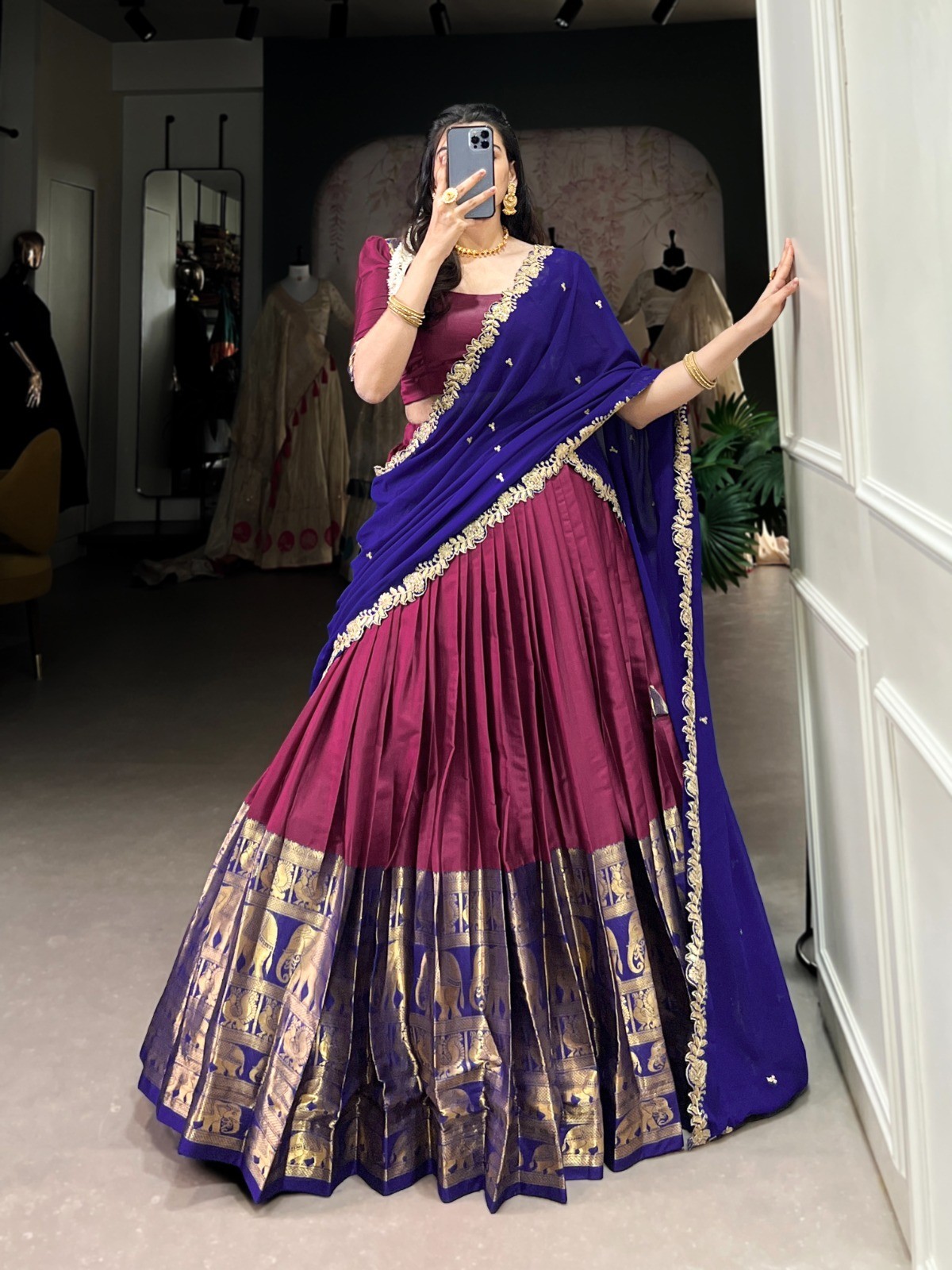 Designer Narayan Pattu Silk Lehenga Choli Indian Pakistani Bridal Wedding Party