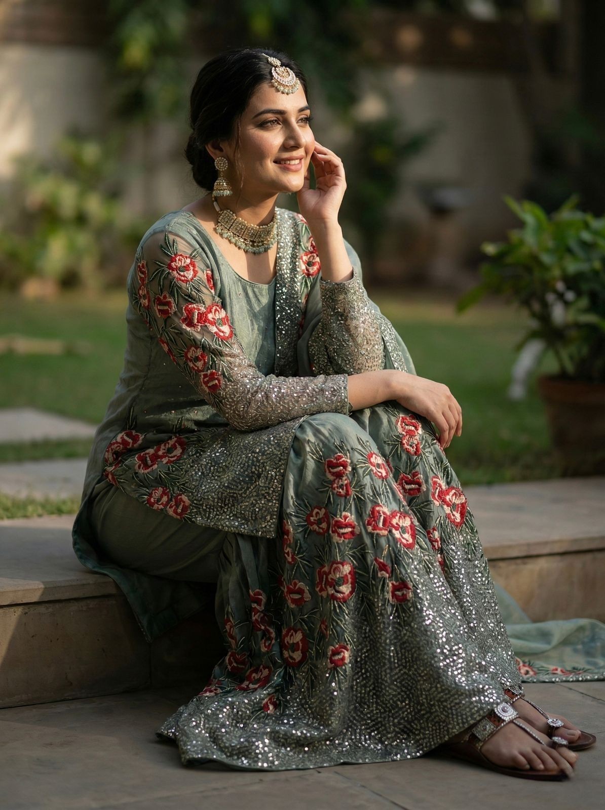 Pure Fandy Silk Pakistani Salwar Kameez Indian Party Wear Sharara Suit Eid Dress