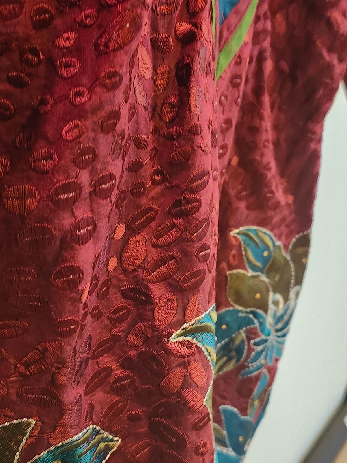 Indian / Pakistani Saree Red / Blue Multicolor Dress Wedding Party Large L/XL