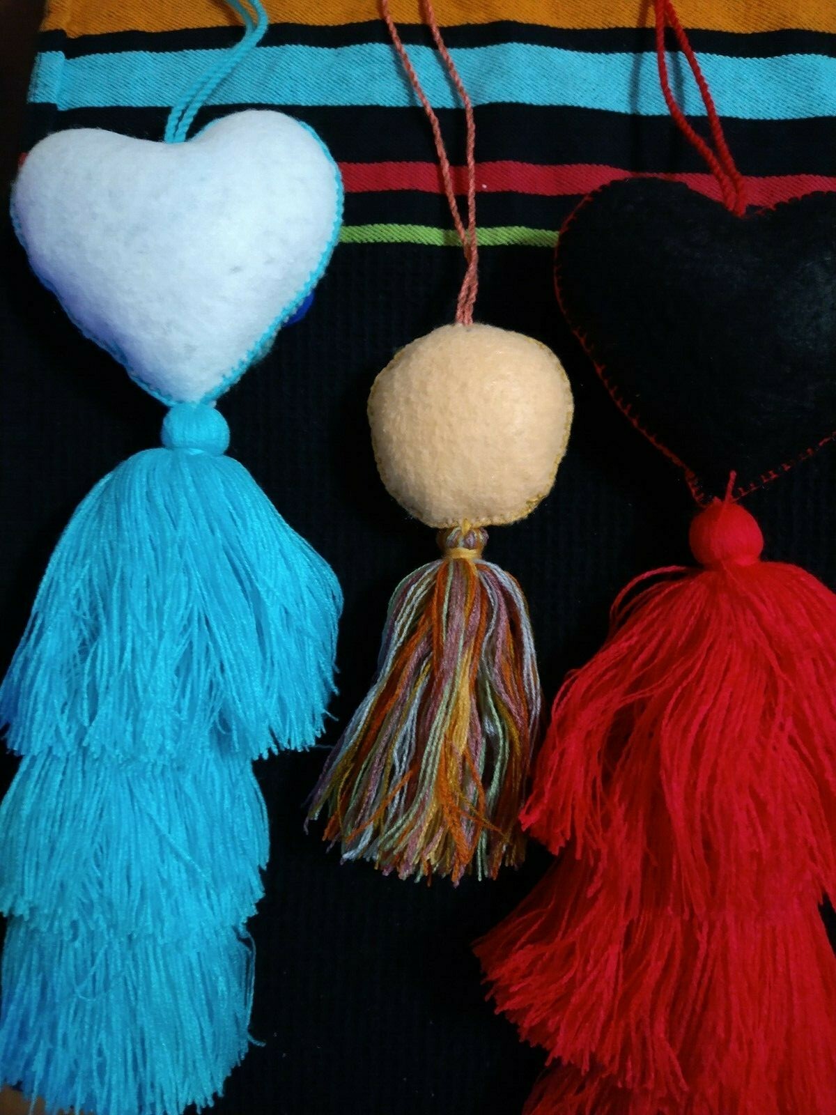 Handmade charms Friditas, multiple colors , made in Mexico. Handmade Hearts too.