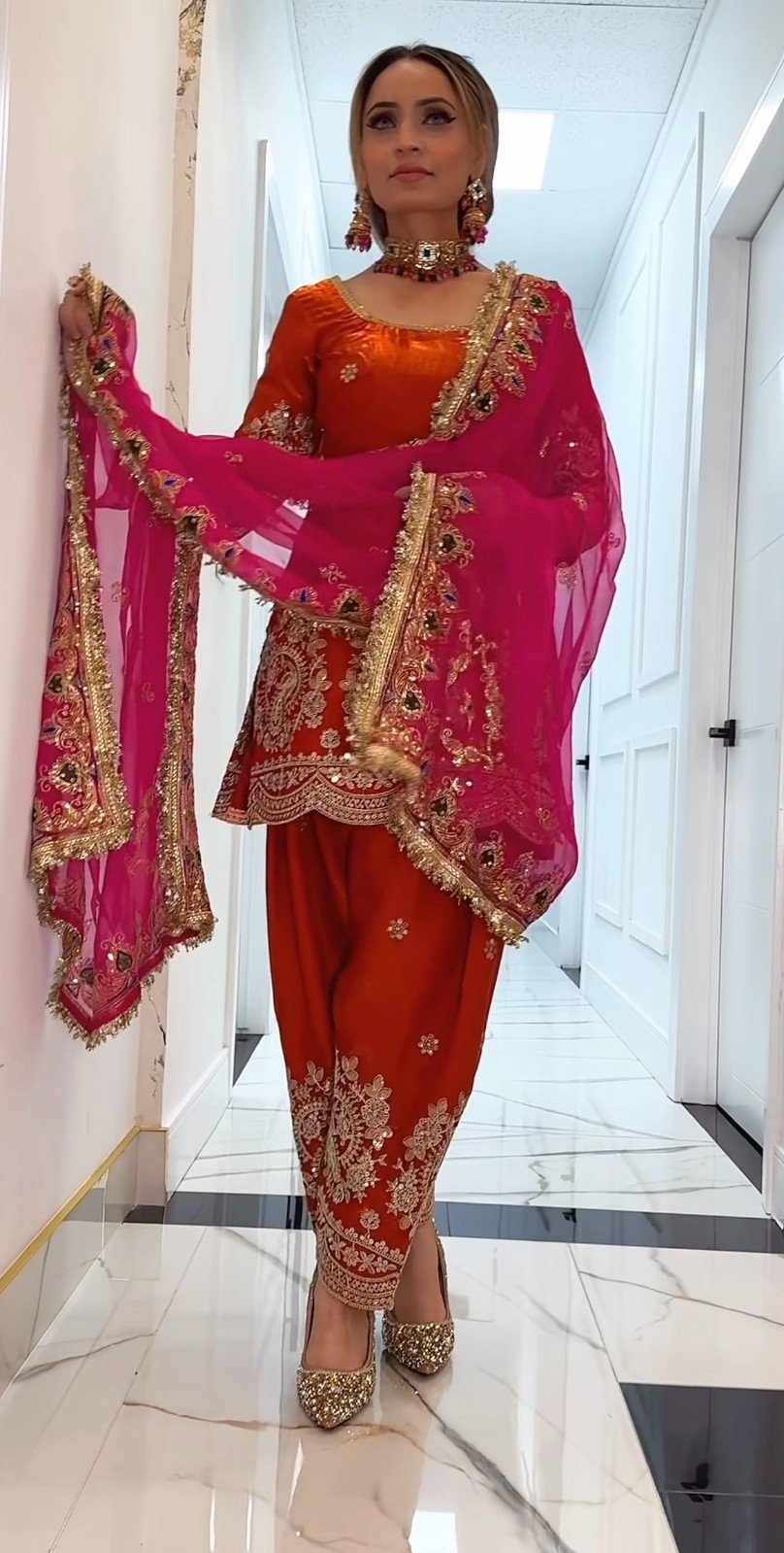 BOLLYWOOD SUIT PAKISTANI INDIAN WEDDING DHOTI TOP SALWAR KAMEEZ PARTY WEAR DRESS