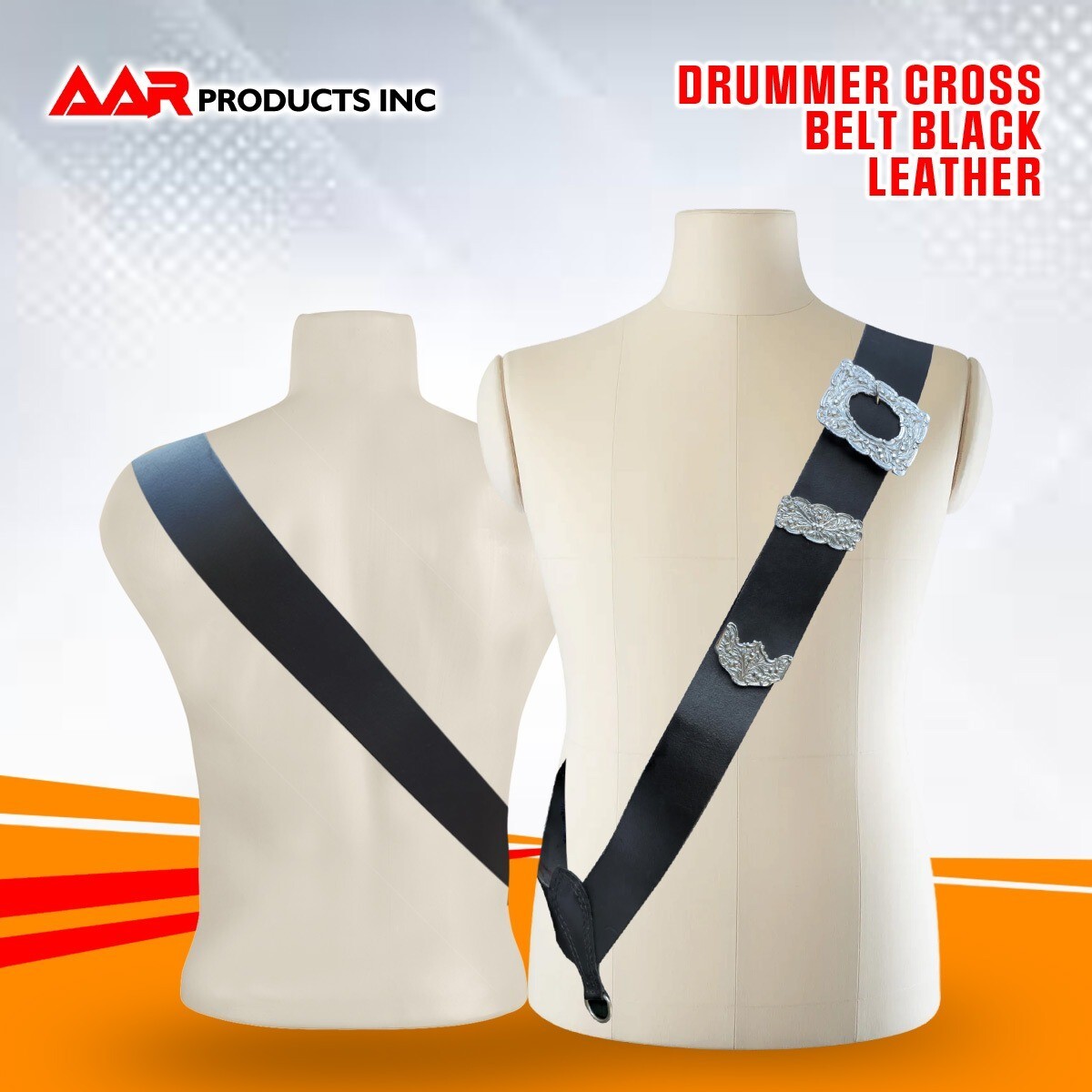 Scottish Leather Kilt Belt Drummer Cross With Silver Thistle Buckle Kilt Pin AAR