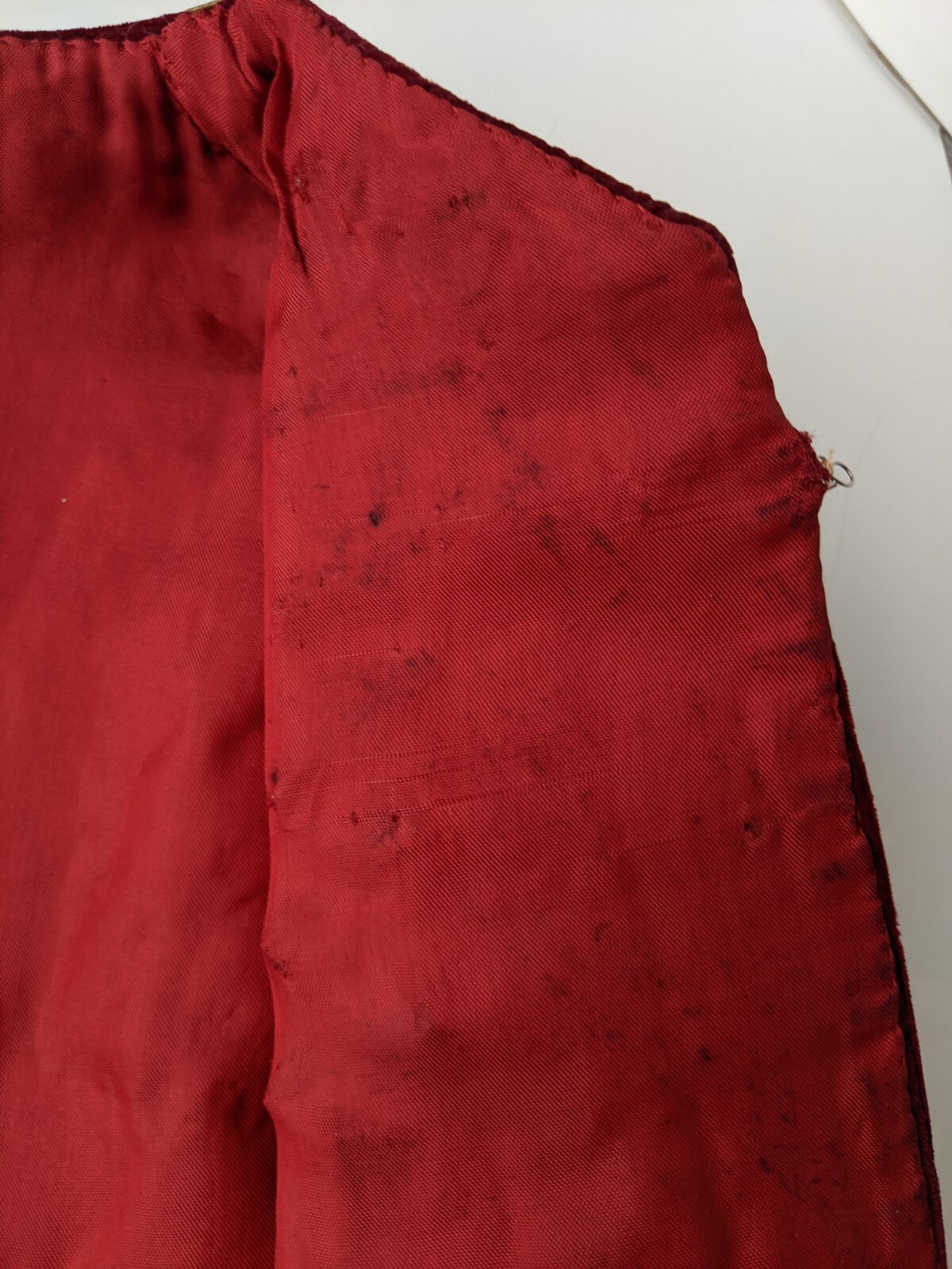 Efe Zeybek Turkish Cepken Traditional Vest Ottoman Red Velvet Gold Embroidery