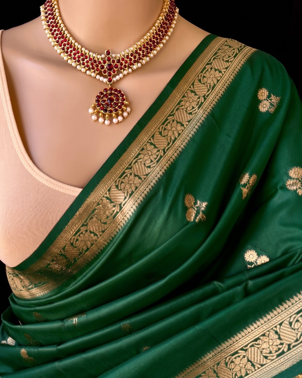 Designer Sari Bollywood Bridal Silk Saree Blouse South Indian Ethnic Ready made