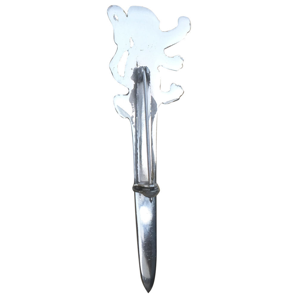 Kilt Pin Scottish Classic Lion Rampant Silver Chrome Finish High Quality 4″ AAR