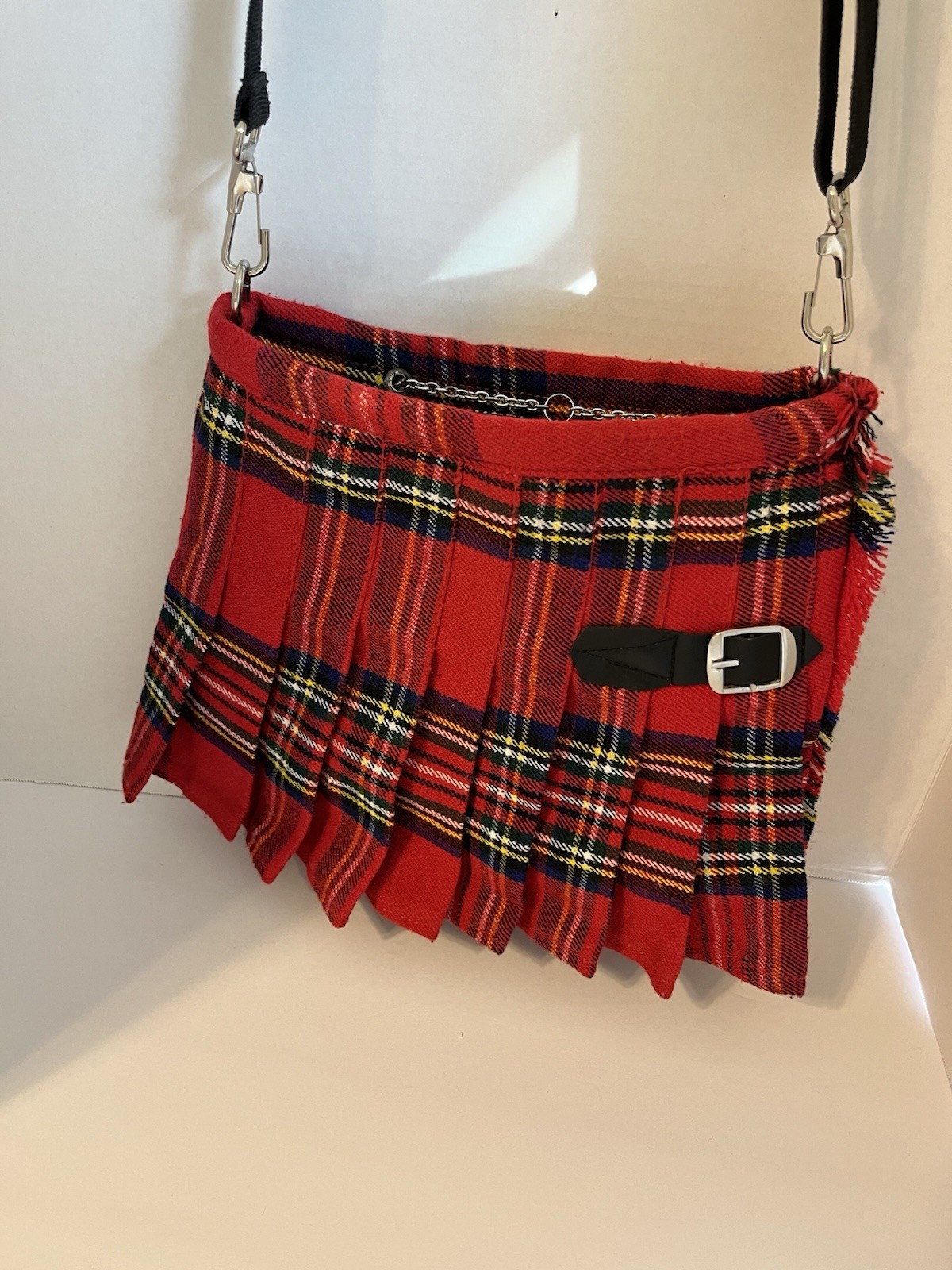 Royal Stewart Tartan Kilt Crossbody Purse With Sporran And Kilt Pin