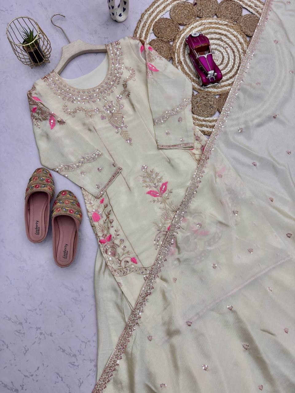 Off White salwar kameez wedding party salwar suit Pakistani Eid Special Suits