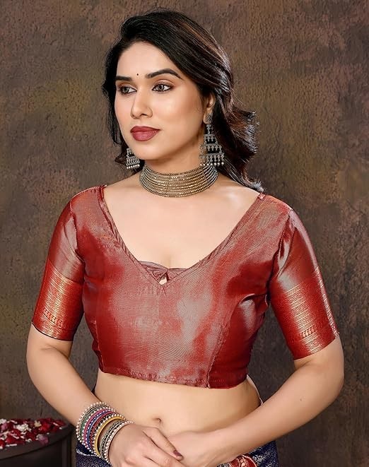 Women’s Banarasi Kanjivaram Art Silk Saree with Blouse Material