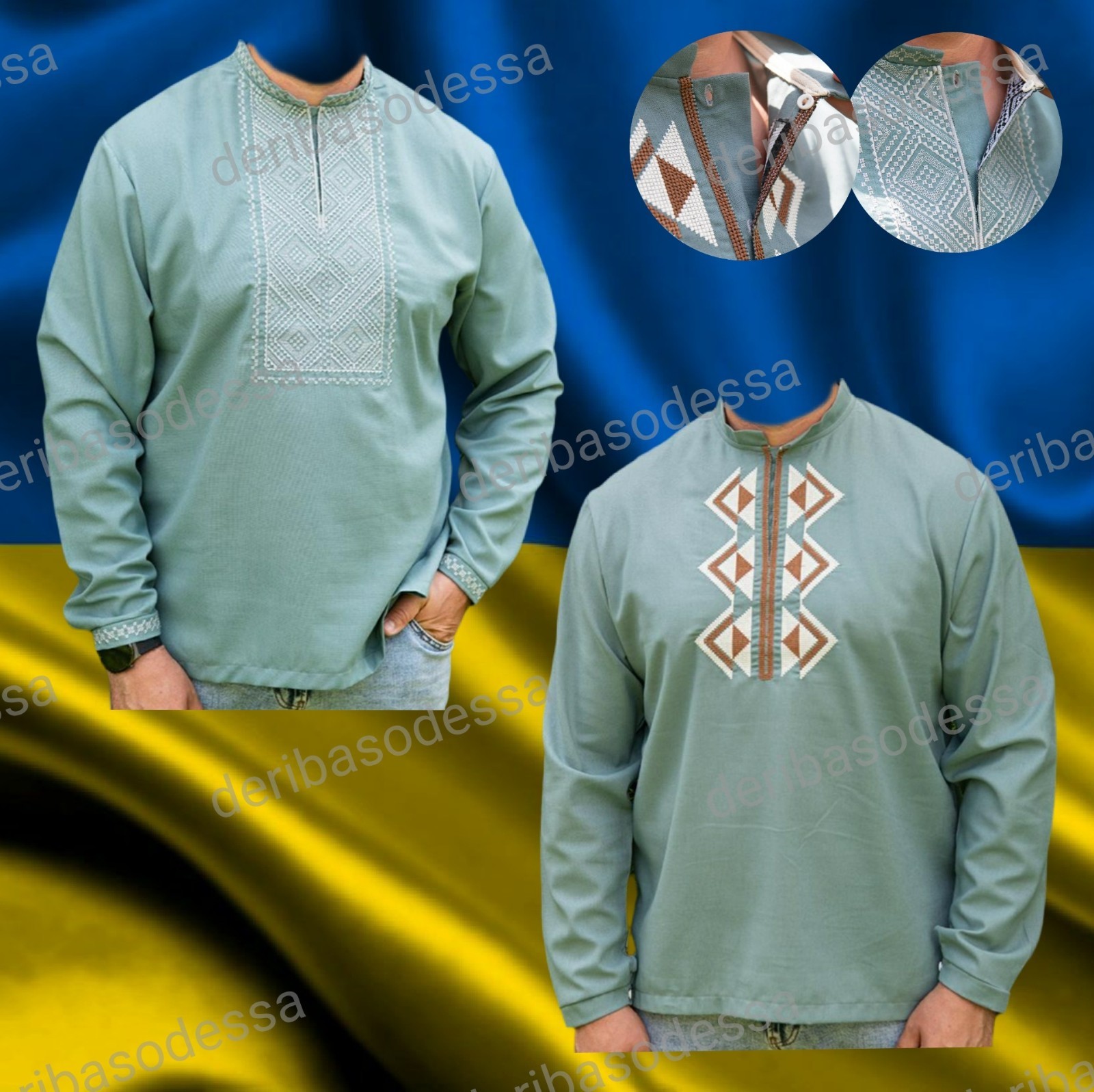 Ukrainian traditional embroidered men’s shirt Vyshyvanka XS,S,M,L,XL,2XL,3XL,4XL