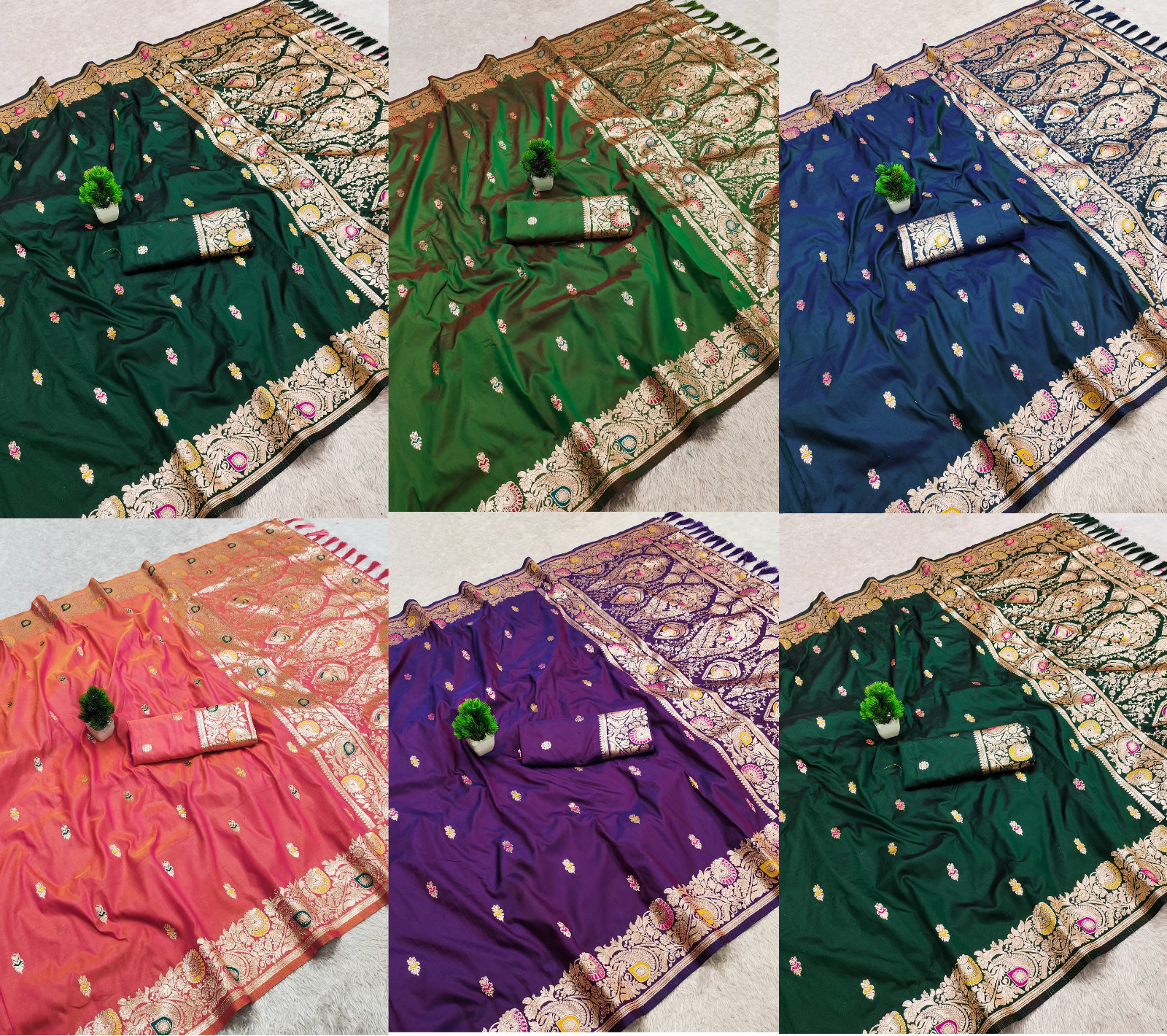 New Designer Soft Banarasi Silk Saree With Blouse For Function & Festival Wear