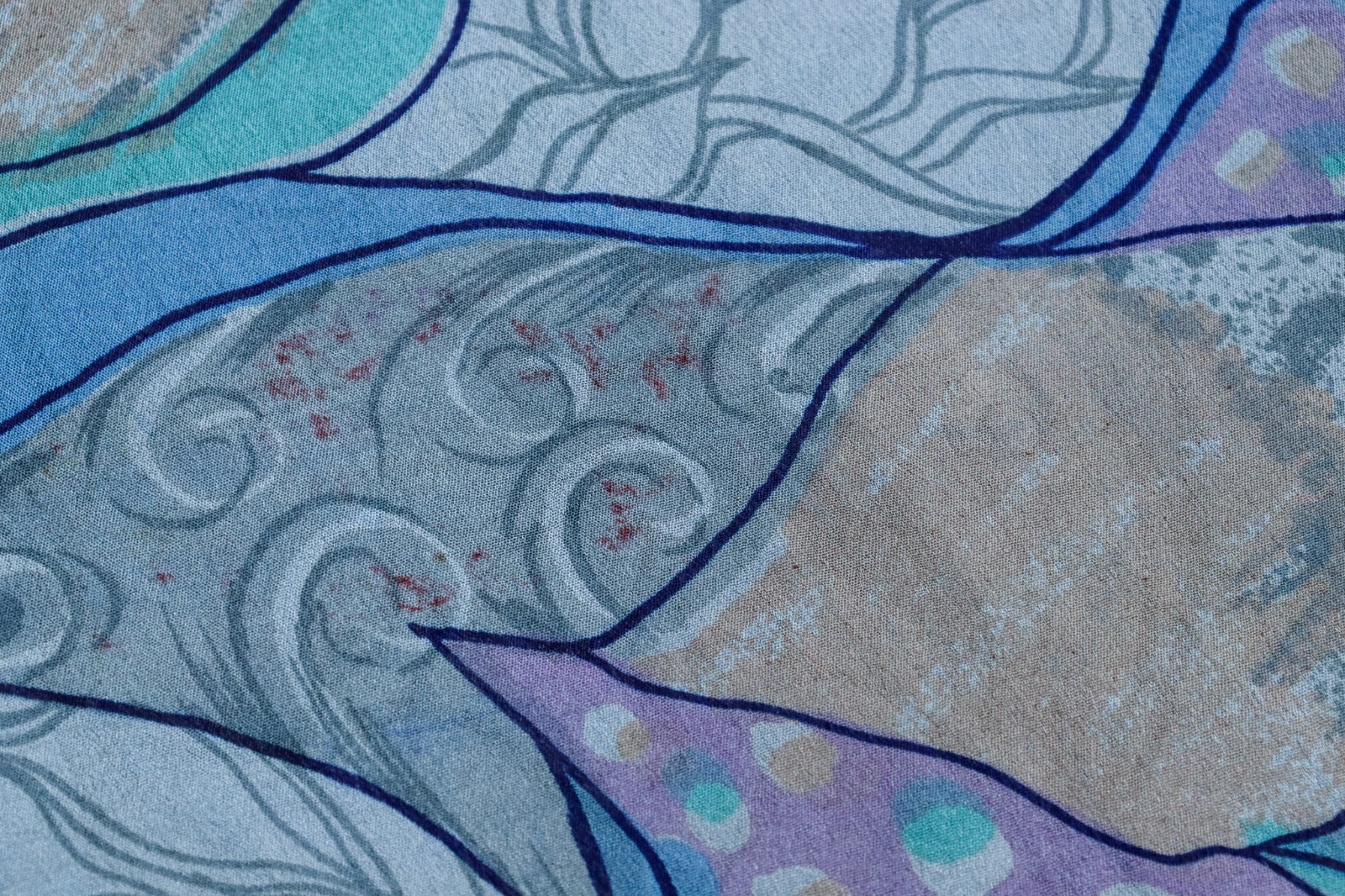 Vintage Chiffon Silk Saree, Lightweight Fabric for DIY & Sewing CS1237