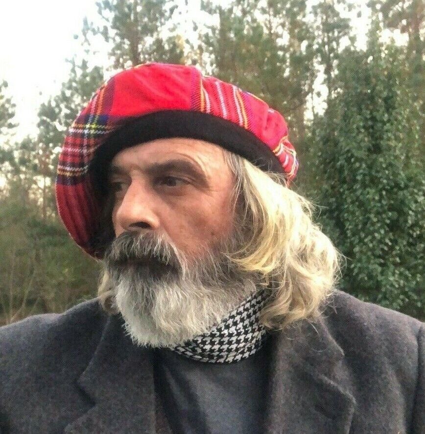 Royal Stewart Acrylic Wool Scot Bonnet Tam Hat Scottish Traditional Kilt Beret