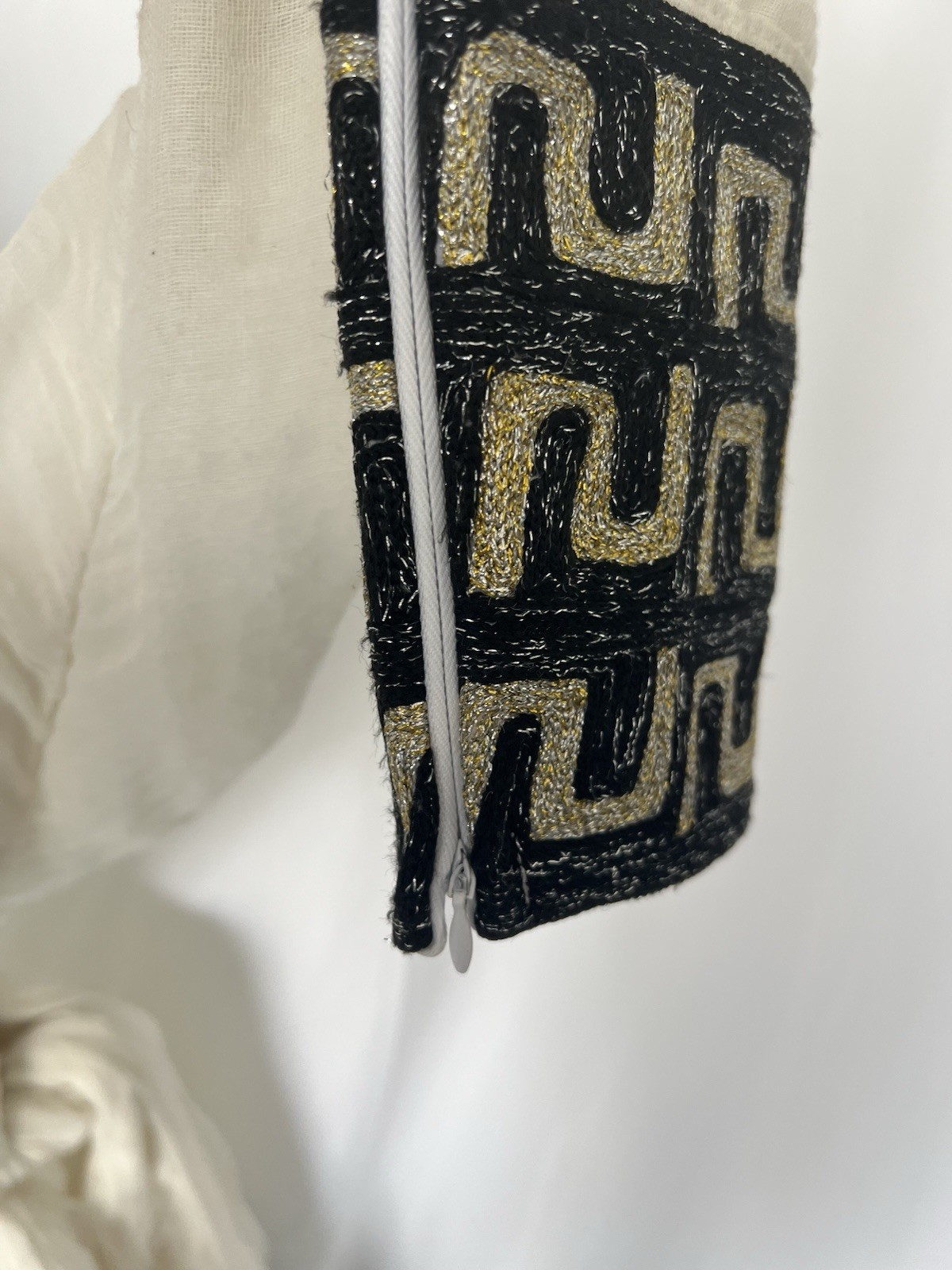 Embroidered Ethiopian Eritrean Black, Gold Long Dress
