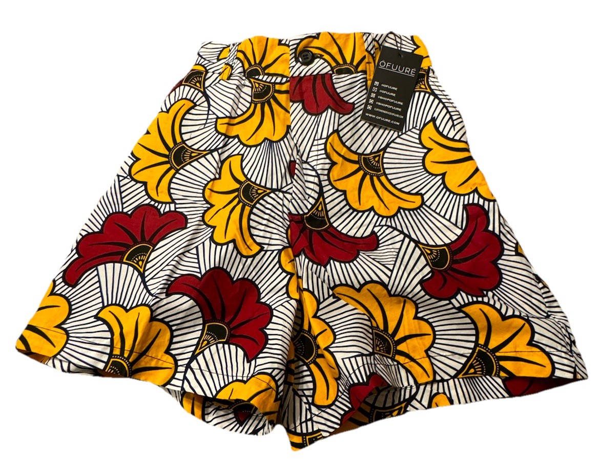 Ofuure African All Over Print Shorts Size Small New