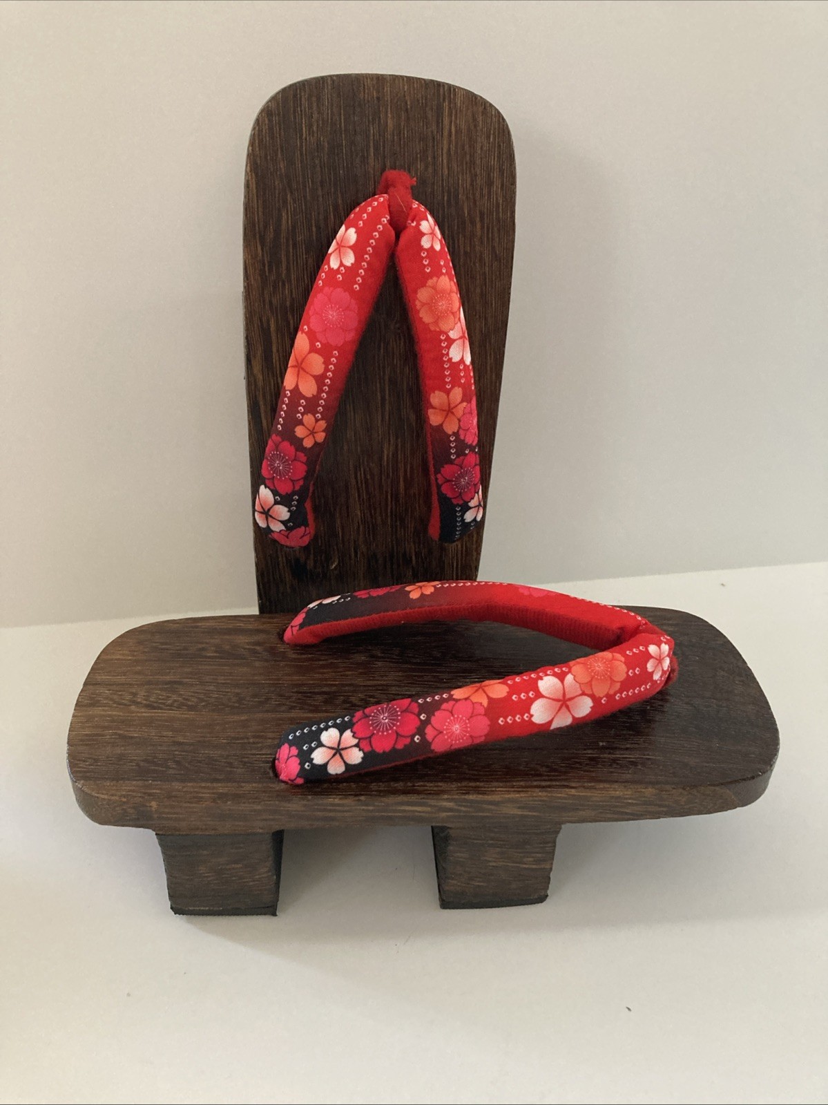 Geta Traditional Japanese Wooden Sandals To Wear W/Kimono Or Yukata Size Youth
