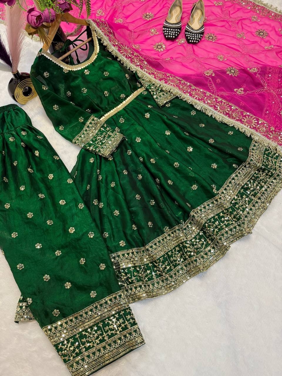 Pakistani Farsi Salwar Kameez Ready to Wear Dhoti Suits Bollywood Wedding Party