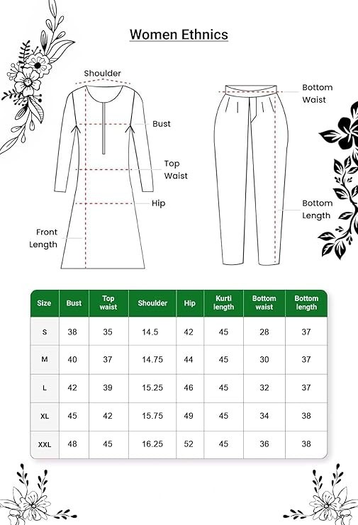 Women’s Rayon Printed Anarkali Kurta and Pant with Dupatta Set