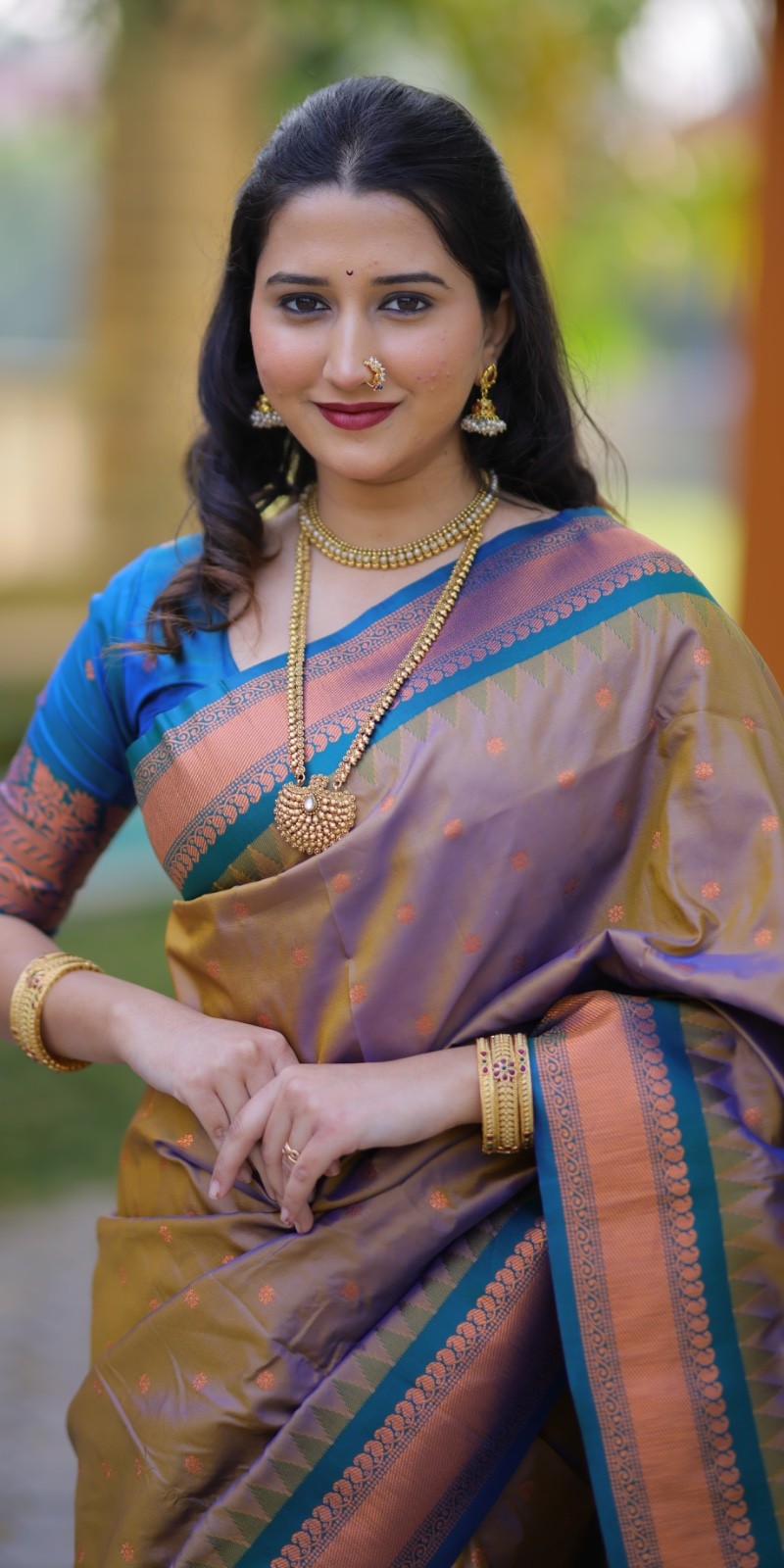 Designer Sari Bollywood Bridal Silk Saree Blouse South Indian Ethnic Ready made
