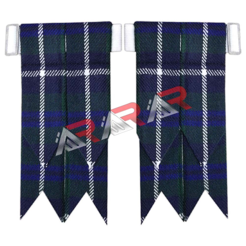Kilt Flashes Scottish Color Douglas Tartan Highland Solid Plain Heavy Buckle AAR