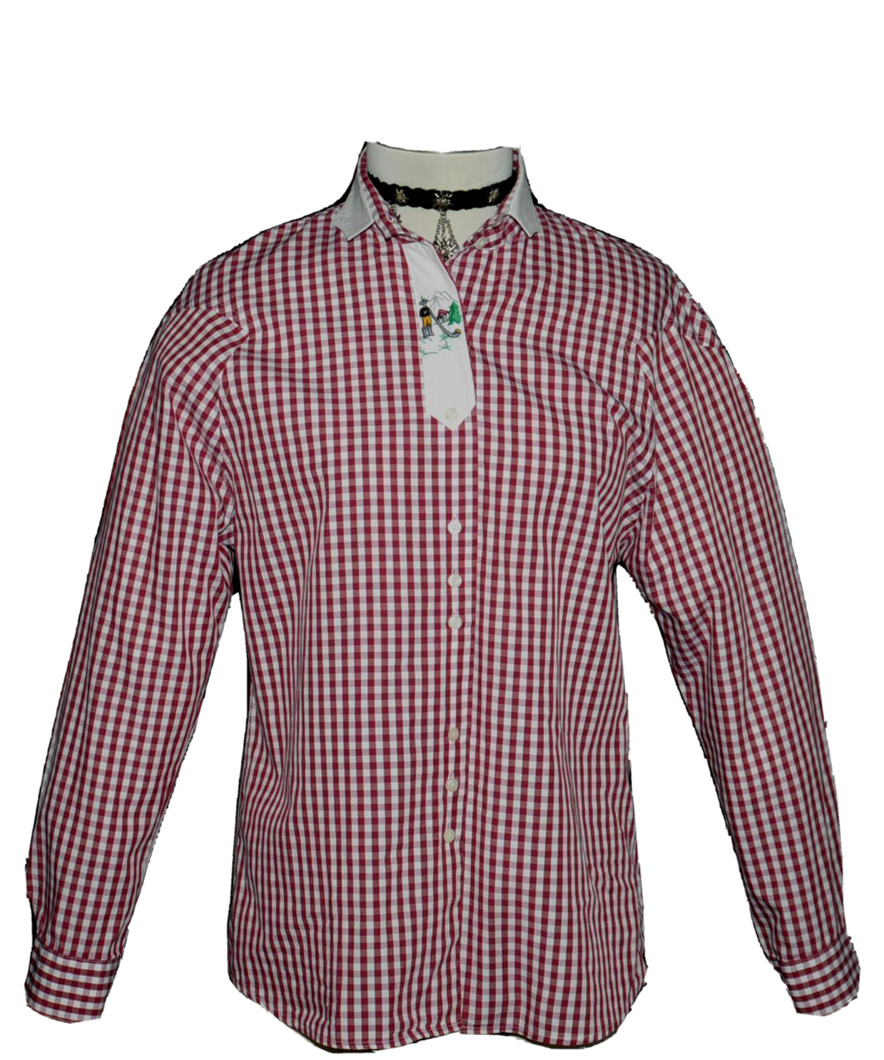M B39″ WHITE RED BLOUSE Top German Women Summer Trachten Riding Western Skirt