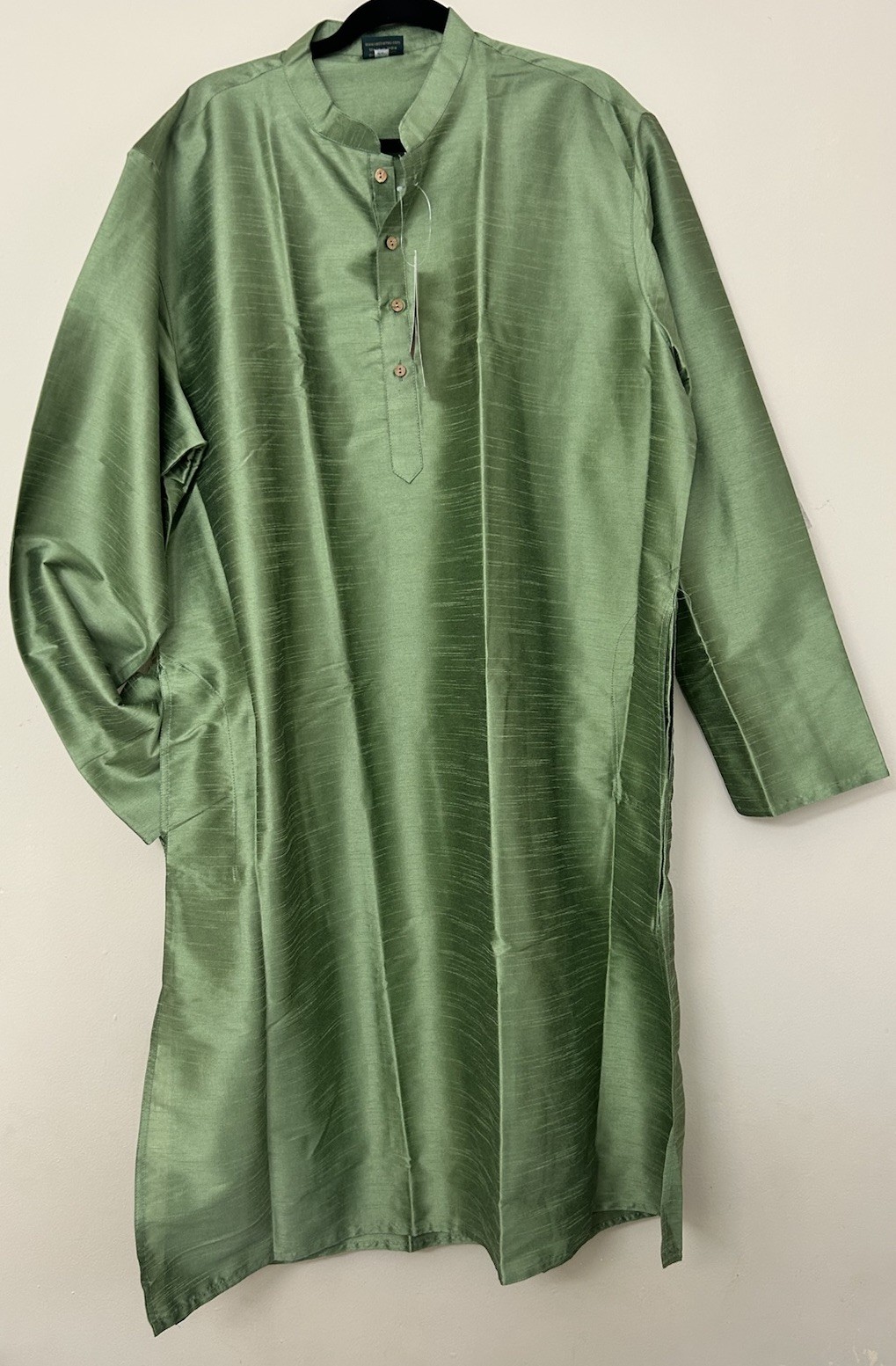 Vastramay Kurta NWT Green Cotton/ Linen Tunic Size 6X/ 52
