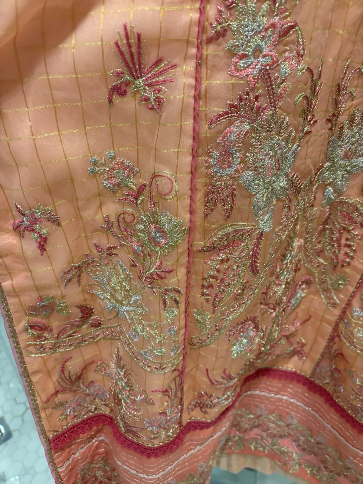 Beautiful Organza Very Formal SAPPHIRE Brand Large Shirt / Chiffon Duppatta