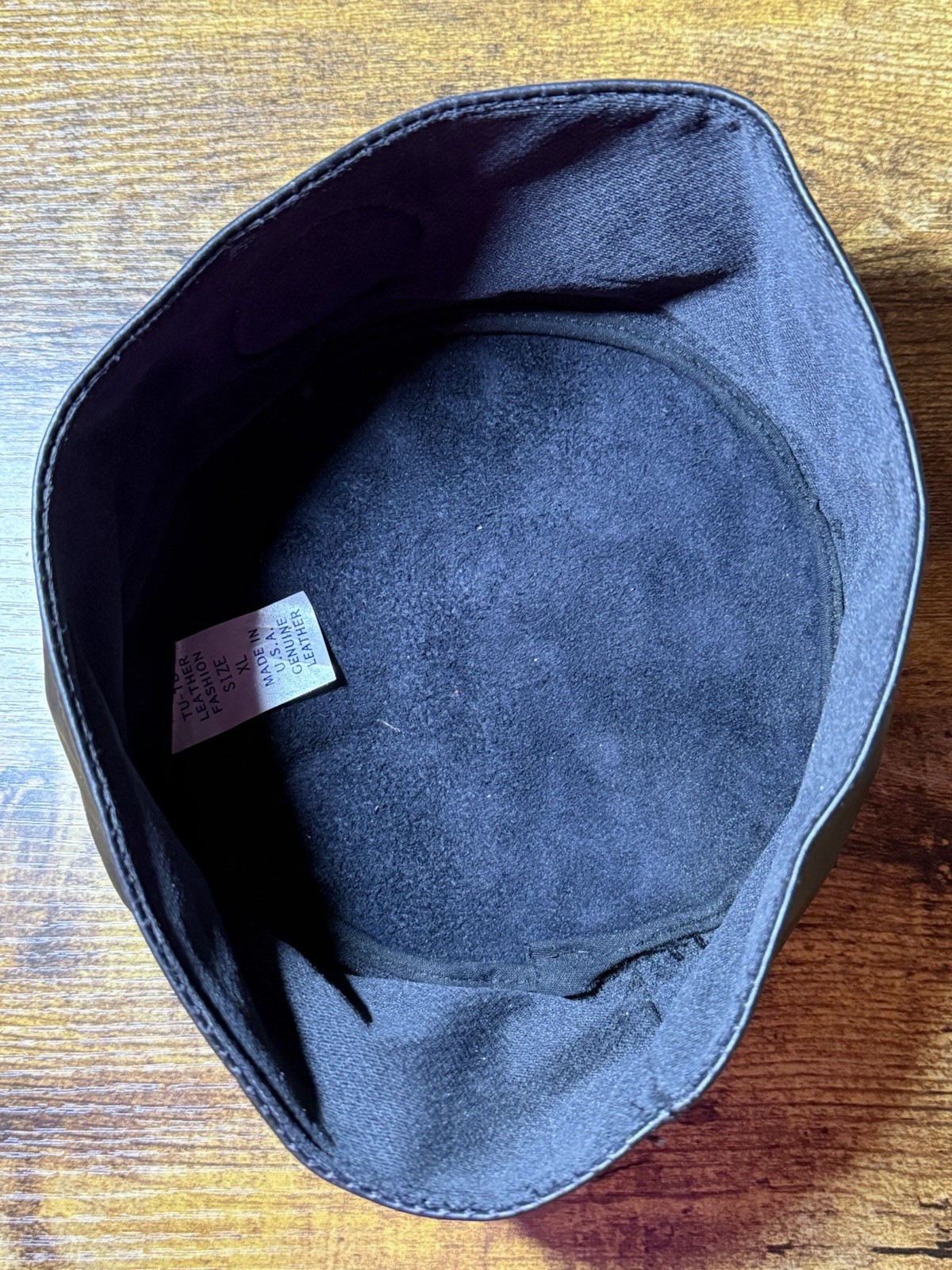 Black Leather African Kufi Hat Pan African Colors Size XL LEATHER TU-TU Fashion