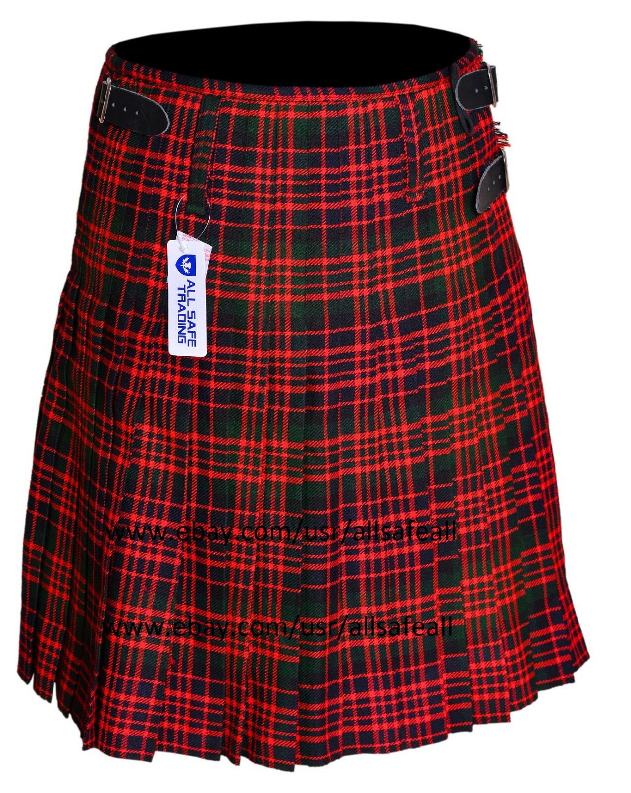 Men Scottish 9 Piece 8 Yards Kilt Outfit with Sporran, MacDonald Tartan