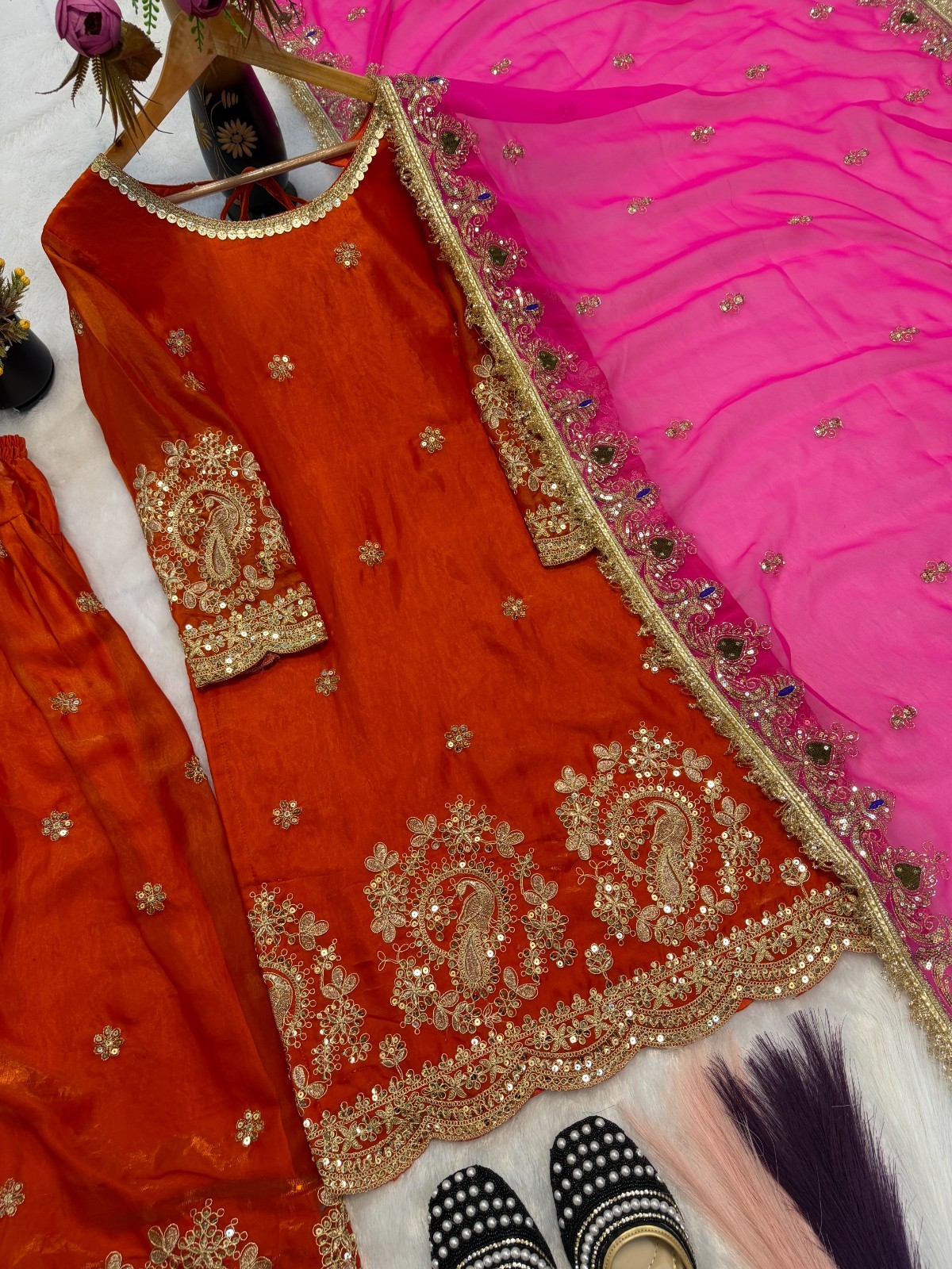 BOLLYWOOD SUIT PAKISTANI INDIAN WEDDING DHOTI TOP SALWAR KAMEEZ PARTY WEAR DRESS
