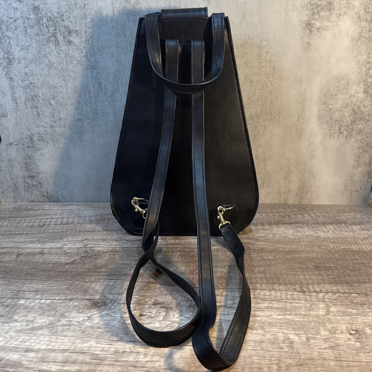 Hand-Painted Leather Handbag Backpack Munich Artist & Sculptor Maximilian Bayer
