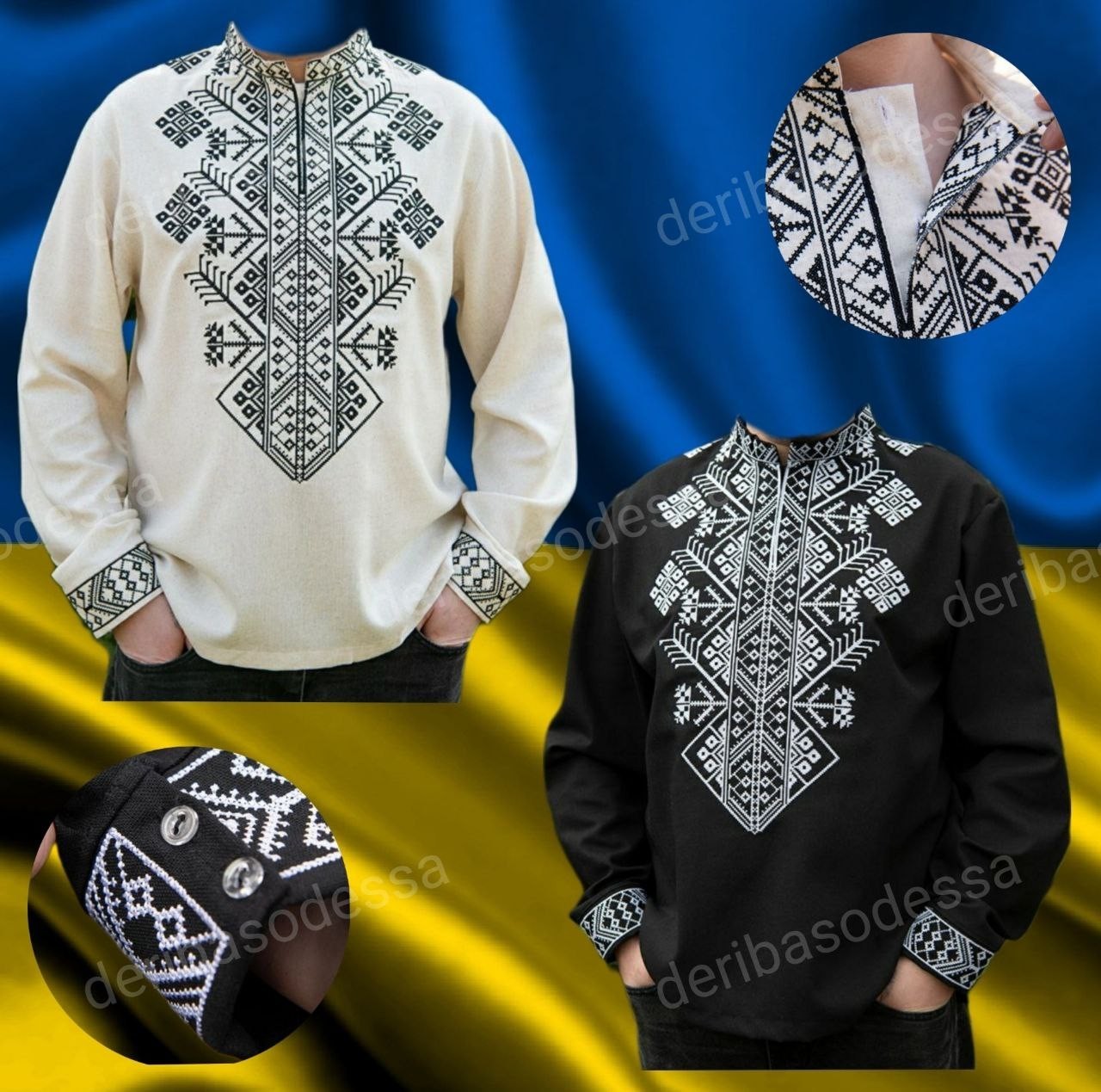 Ukrainian traditional embroidered men’s shirt Vyshyvanka XS,S,M,L,XL,2XL,3XL,4XL