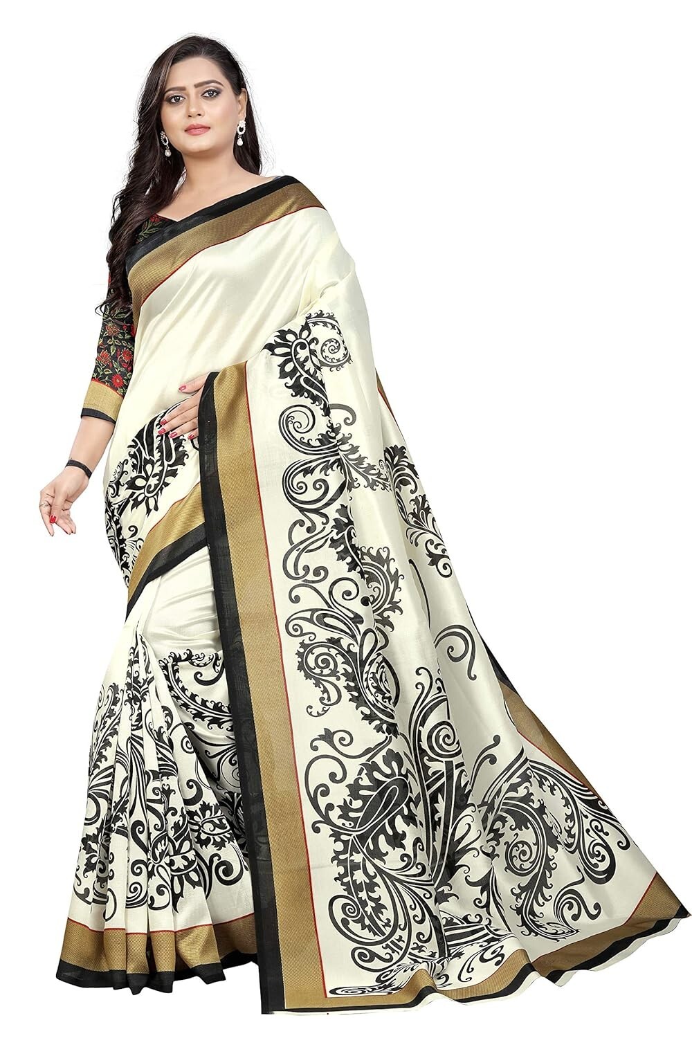 Women’s Art Silk with Blouse Piece Saree