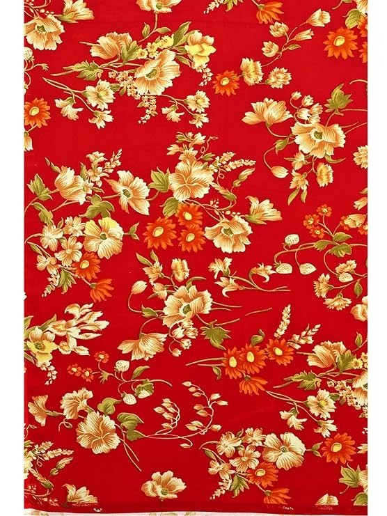 Women’s Floral Printed Georgette Saree with Unstitched Blouse Piece