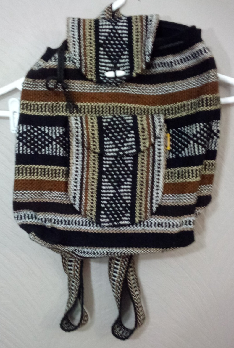 BACKPACK , HIPPIE , MADE IN MEXICO , MOCHILA ,AUTHENTIC PINZON , MULTICOLOR