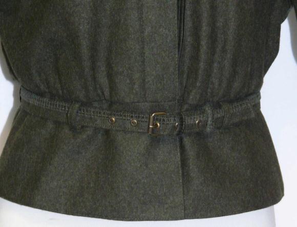 LODEN BOILED WOOL Winter JACKET Sweater SHORT Women German Coat GREEN B36″ 6 S