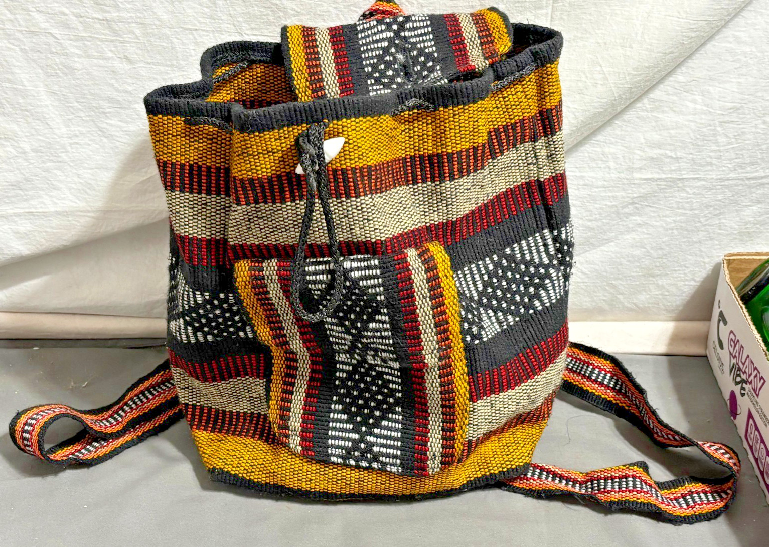 Mexico Traditional Colors Guatemala Peru RASTA woven BACKPACK 10″ Bag Tote