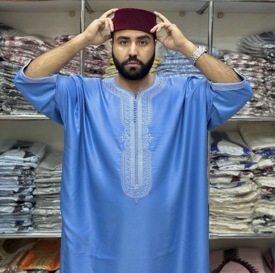 Premium Moroccan Gondoura for Men – Luxury Cotton Blend Thobe – Made in Morocco