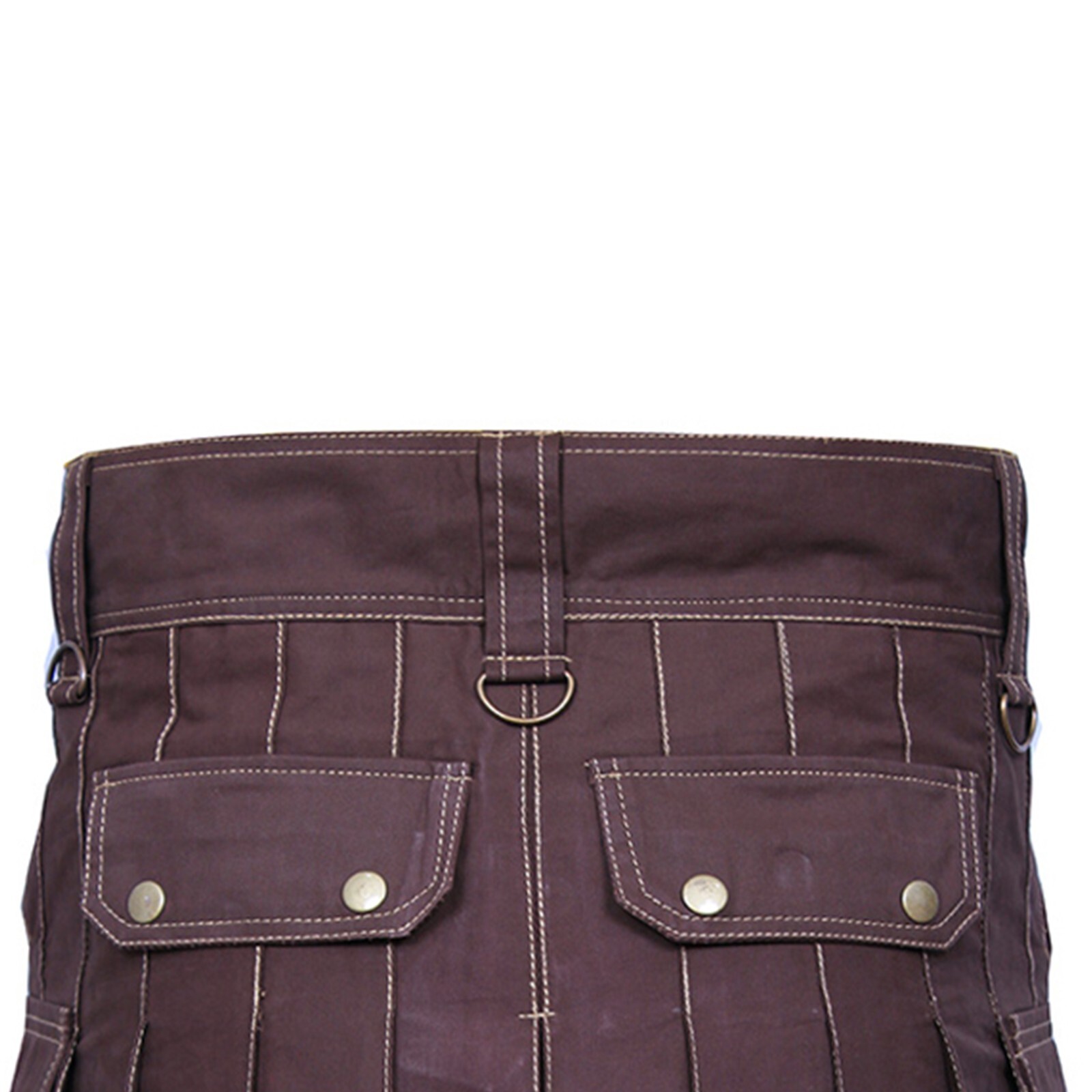 Highlander Men Cargo Utility Kilt Brown 6 Pockets Fashion Kilt Scottish Outfit