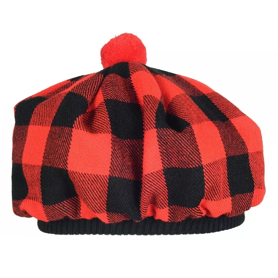 Men’s Rob Roy TAM o’ SHANTER Bonnet Beret Balmorals Tartan Tammy Hat