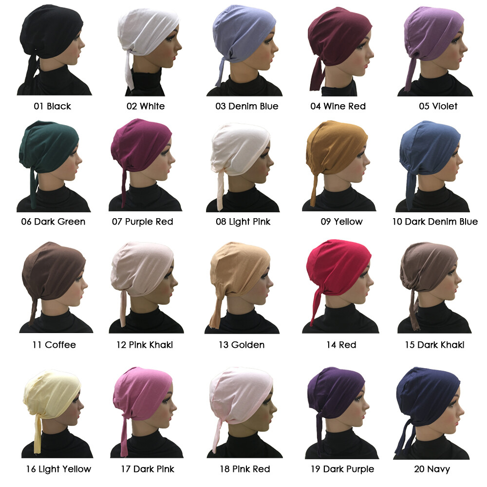 Under Scarf Hijab Bonnet Cap Headwear Muslim Women Inner Hat Headband New