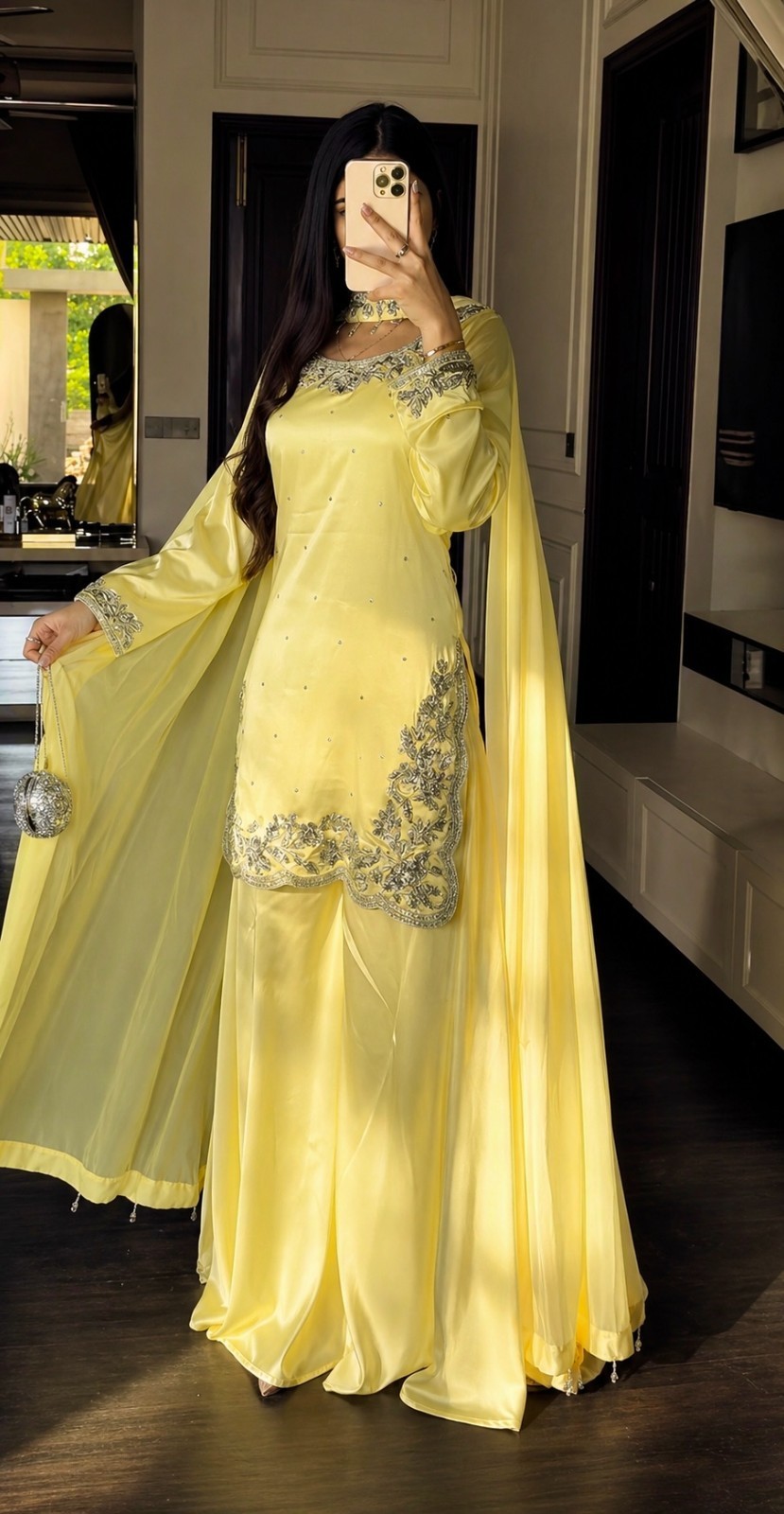 Salwar Kameez Pakistani Indian Wedding Party Wear Dress Bollywood Palazzo Suit L