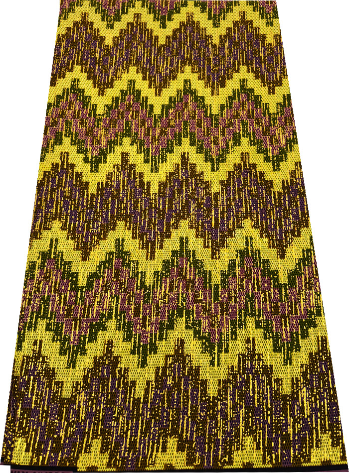 African Metallic Gold Kente Prints-Lilac Metallic Gold Yellow Pink Olive Green