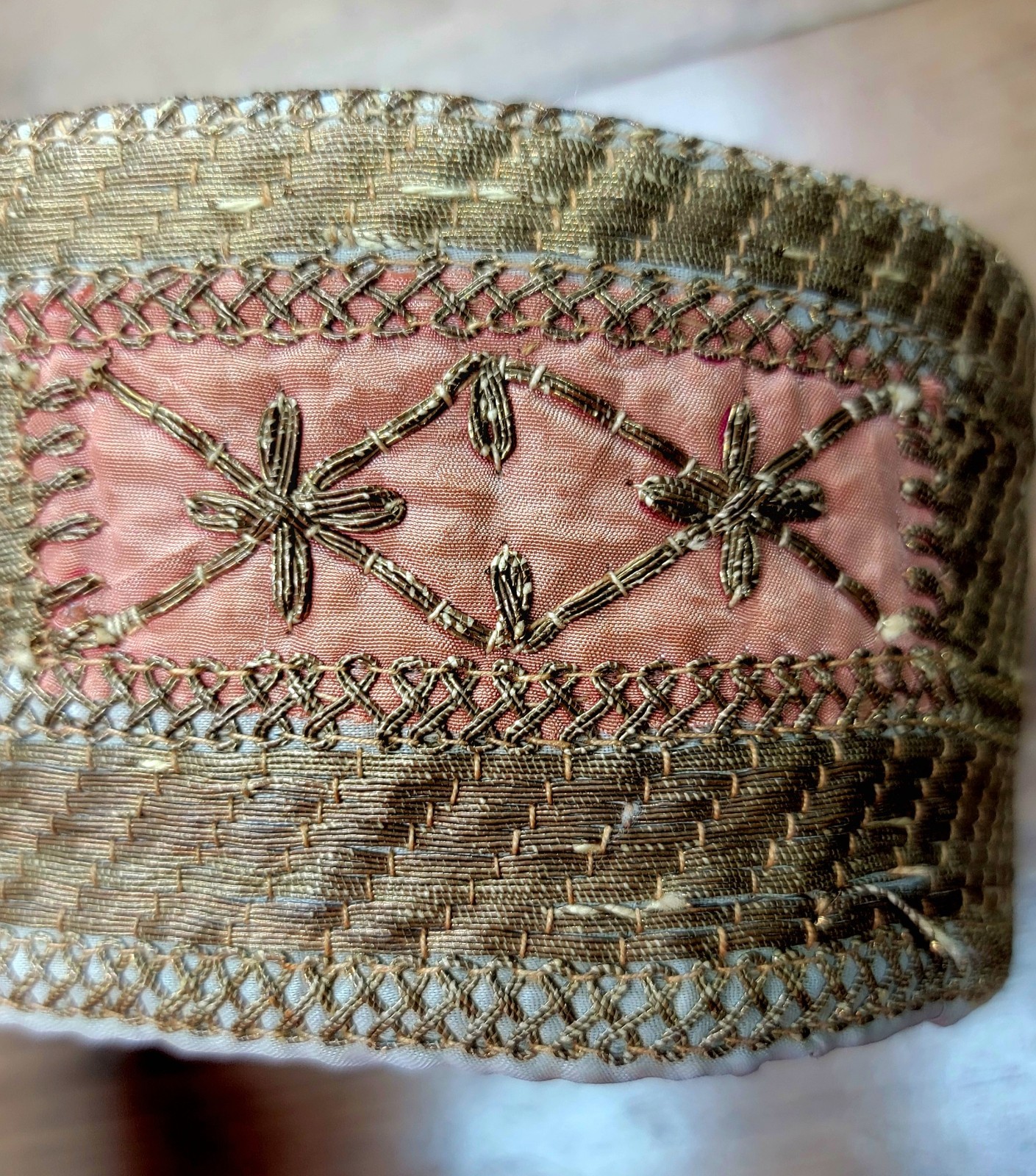 Vintage Kufi Islamic Skull Cap Prayer Embroidered Gorgeous Hand Stitched African