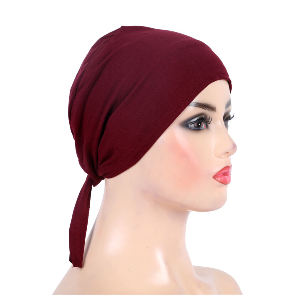 Under Scarf Hijab Bonnet Cap Headwear Muslim Women Inner Hat Headband New